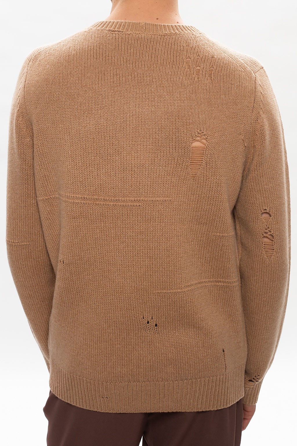 Helmut Lang Knitted girls sweater with raw edge